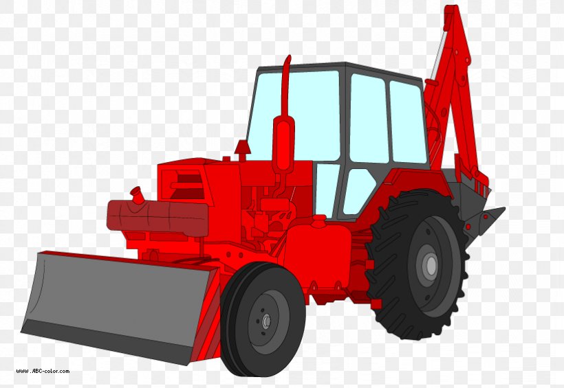 Tractor Excavator Drawing Coloring Book Clip Art, PNG, 822x567px, Tractor, Agricultural Machinery, Automotive Design, Automotive Tire, Bulldozer Download Free