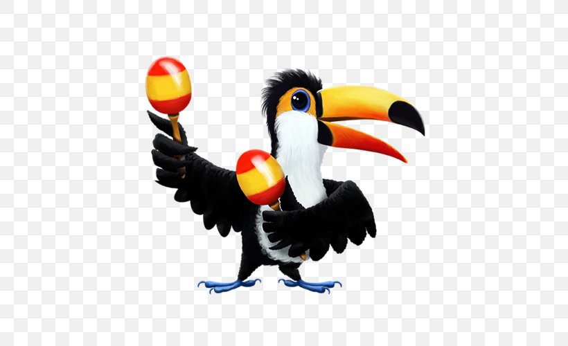 Bird Parrot Toucan Cartoon, PNG, 500x500px, Bird, Beak, Blog, Cartoon, Hornbill Download Free