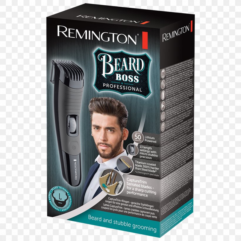 Hair Clipper Remington Beard Boss PRO MB4130 Remington Products Electric Razors & Hair Trimmers, PNG, 1000x1000px, Hair Clipper, Bartpflege, Beard, Brand, Designer Stubble Download Free