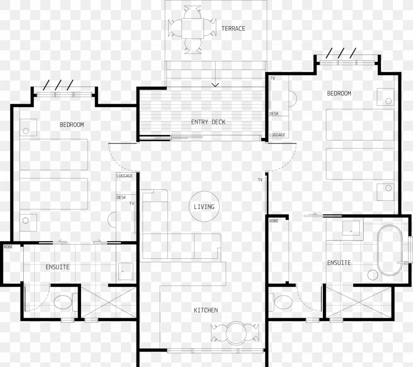 Villa Floor Plan Drawing Architecture Bedroom, PNG, 2048x1822px, Villa, Architectural Plan, Architecture, Area, Balcony Download Free