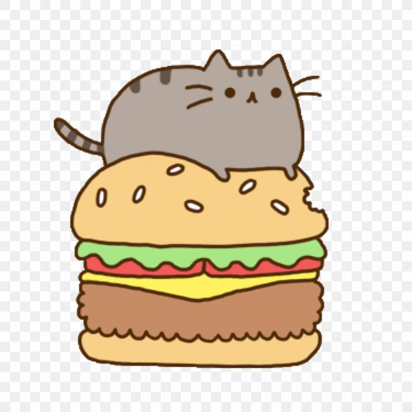 Cat Hamburger Kitten Pusheen, PNG, 894x894px, Cat, Animation, Artwork, Burger King, Cheeseburger Download Free