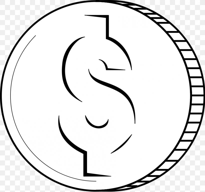 Coin Black And White Penny Clip Art, PNG, 900x841px, Coin, Area, Art, Black And White, Dime Download Free