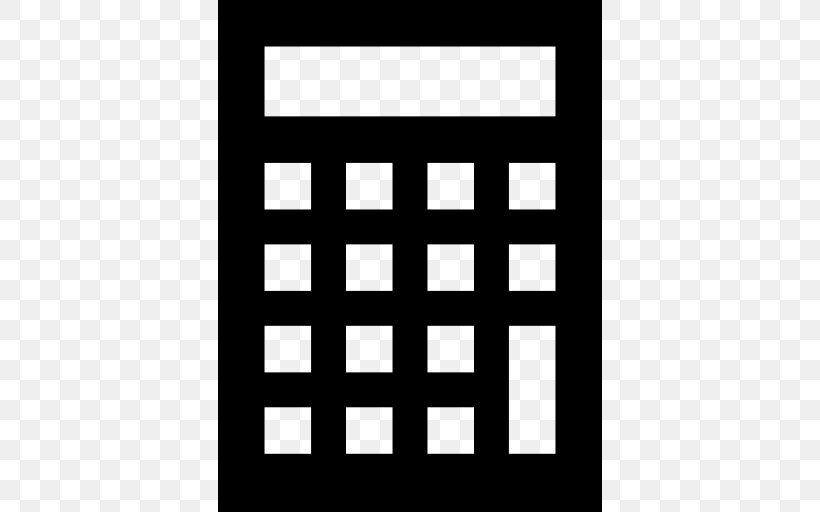 Calculator Icon Design Clip Art, PNG, 512x512px, Calculator, Area, Black, Black And White, Calculation Download Free