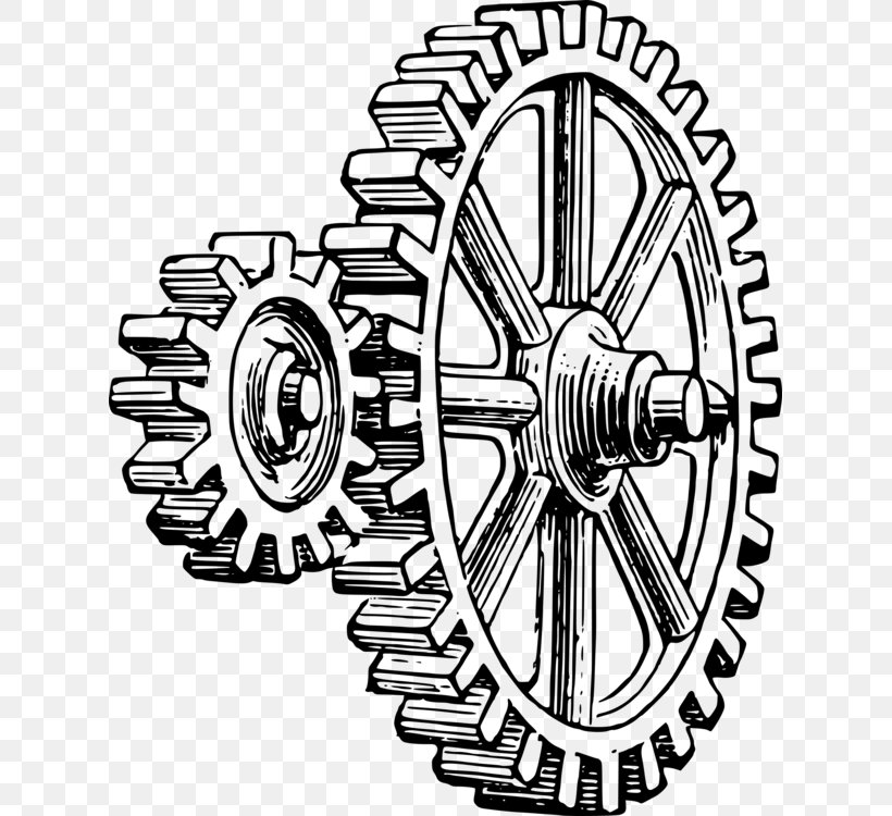 Drawing Gear Clip Art Line Art Image, PNG, 619x750px, Drawing, Art, Auto Part, Automotive Wheel System, Bicycle Drivetrain Part Download Free
