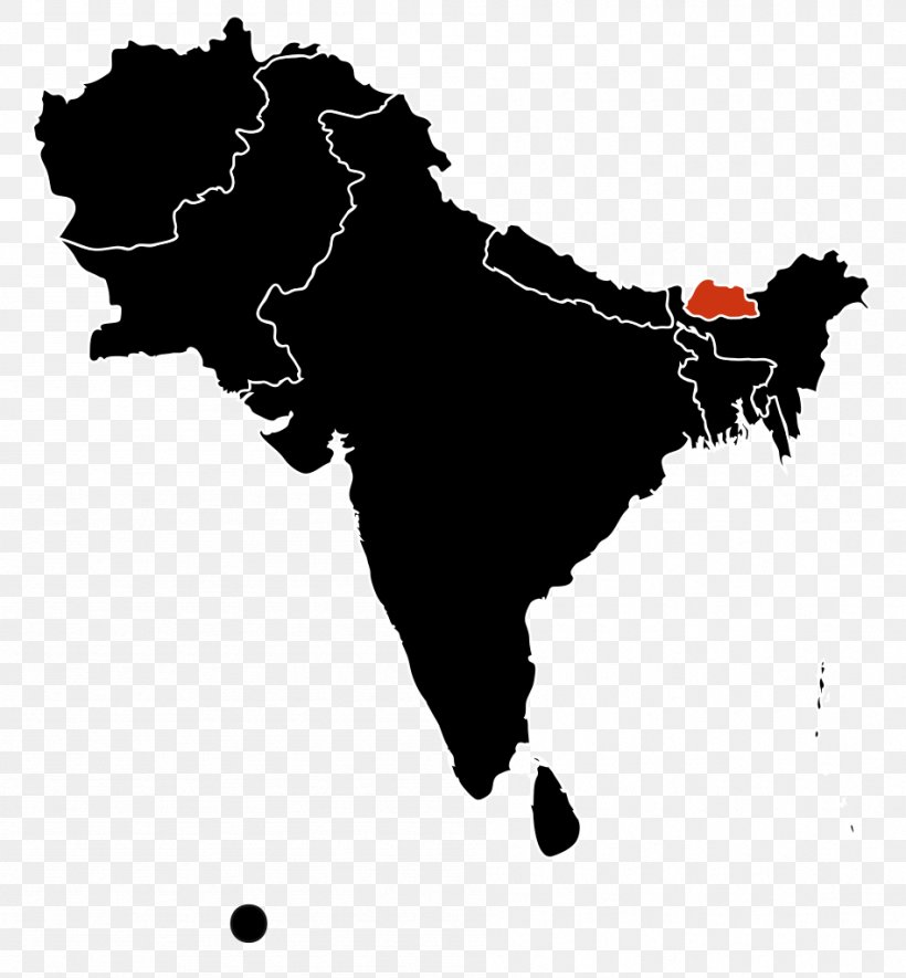 India Bhutan Afghanistan Sri Lanka East Asia, PNG, 948x1024px, India, Afghanistan, Asia, Bhutan, Black Download Free