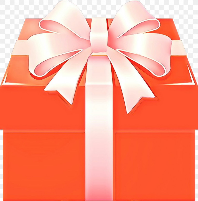 Orange, PNG, 1012x1026px, Present, Gift Wrapping, Orange, Red, Ribbon Download Free