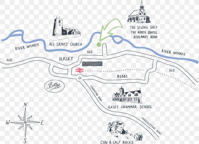 The Sewing Shed Map LS29 8SZ Sedbergh Park North Yorkshire, PNG, 1842x1335px, Map, Area, Diagram, Ilkley, North Yorkshire Download Free