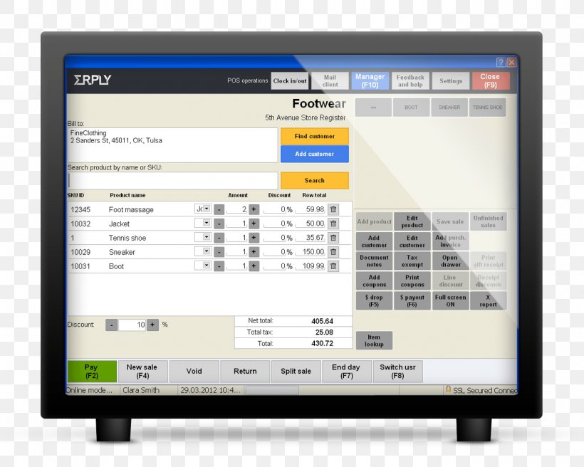 Point Of Sale Computer Software Software System, PNG, 1280x1024px, Point Of Sale, Computer, Computer Monitor, Computer Monitors, Computer Software Download Free