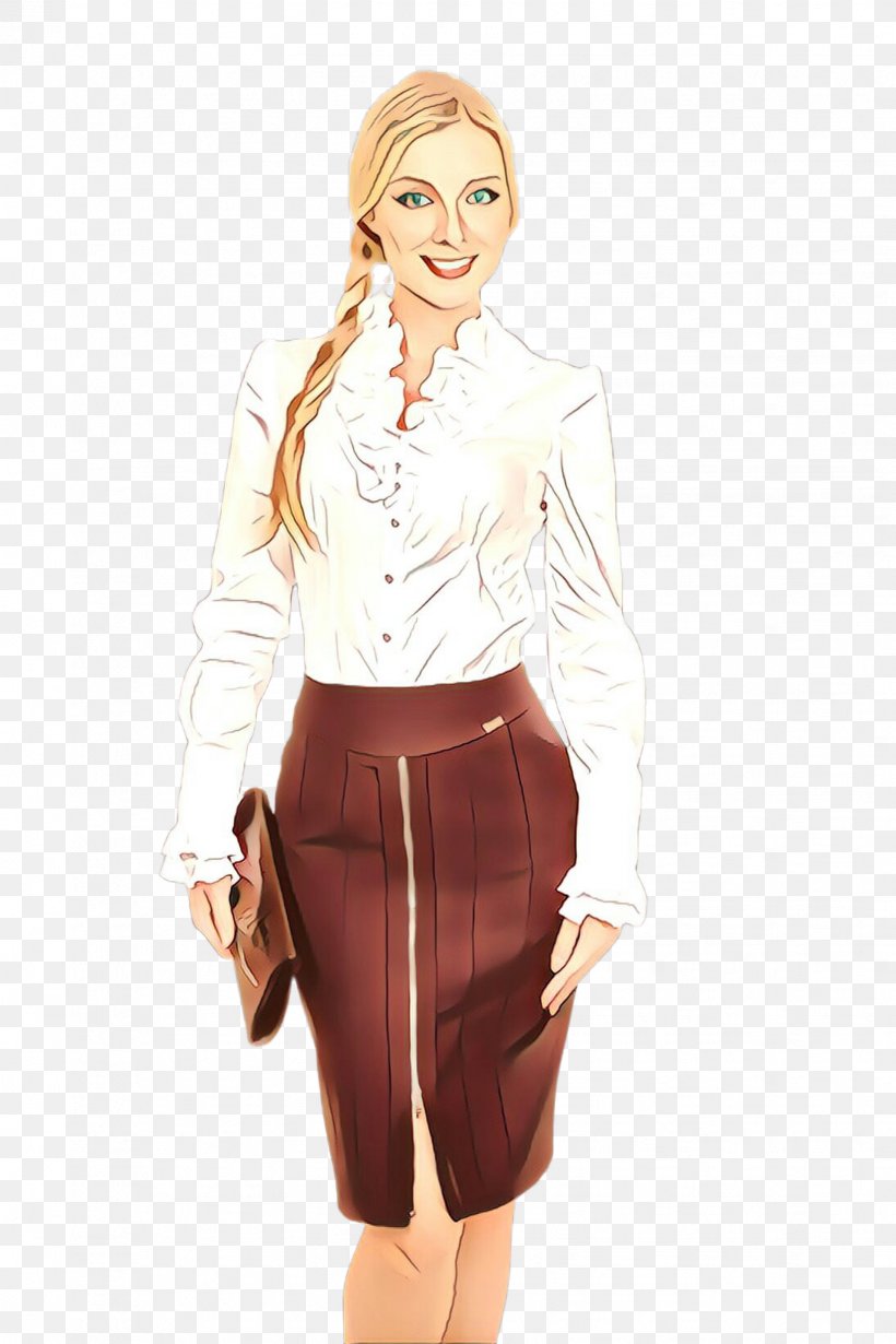White Clothing Brown Standing Pencil Skirt, PNG, 1632x2448px, White, Beige, Blouse, Brown, Clothing Download Free
