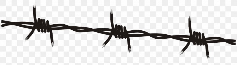 Barbed Wire Clip Art, PNG, 1280x355px, Barbed Wire, Barbed Tape, Black And White, Chainlink Fencing, Concertina Wire Download Free