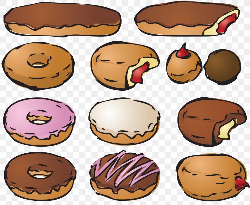 Donuts Cream Stock Photography Clip Art, PNG, 5412x4449px, Donuts, Cream, Drawing, Food, Jelly Doughnut Download Free