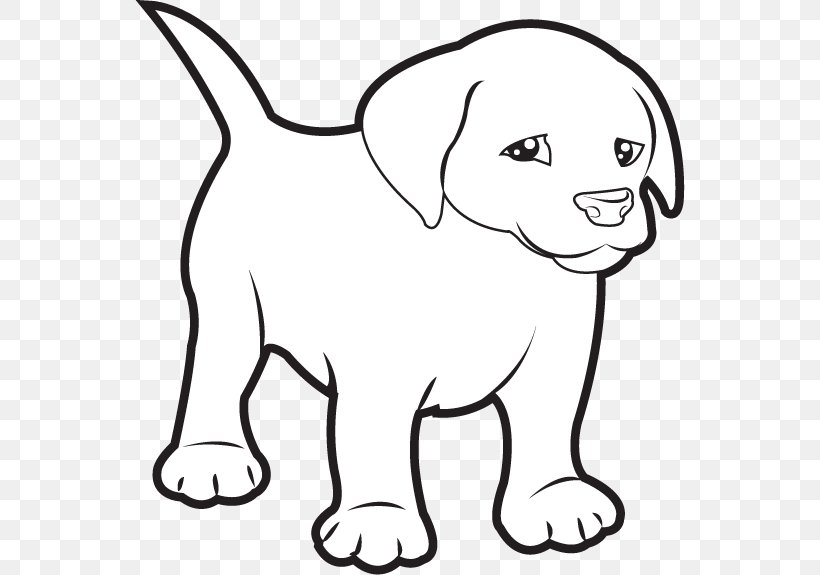 Puppy Labrador Retriever Black And White Clip Art, PNG, 550x575px, Puppy, Animal, Animal Figure, Beak, Black Download Free