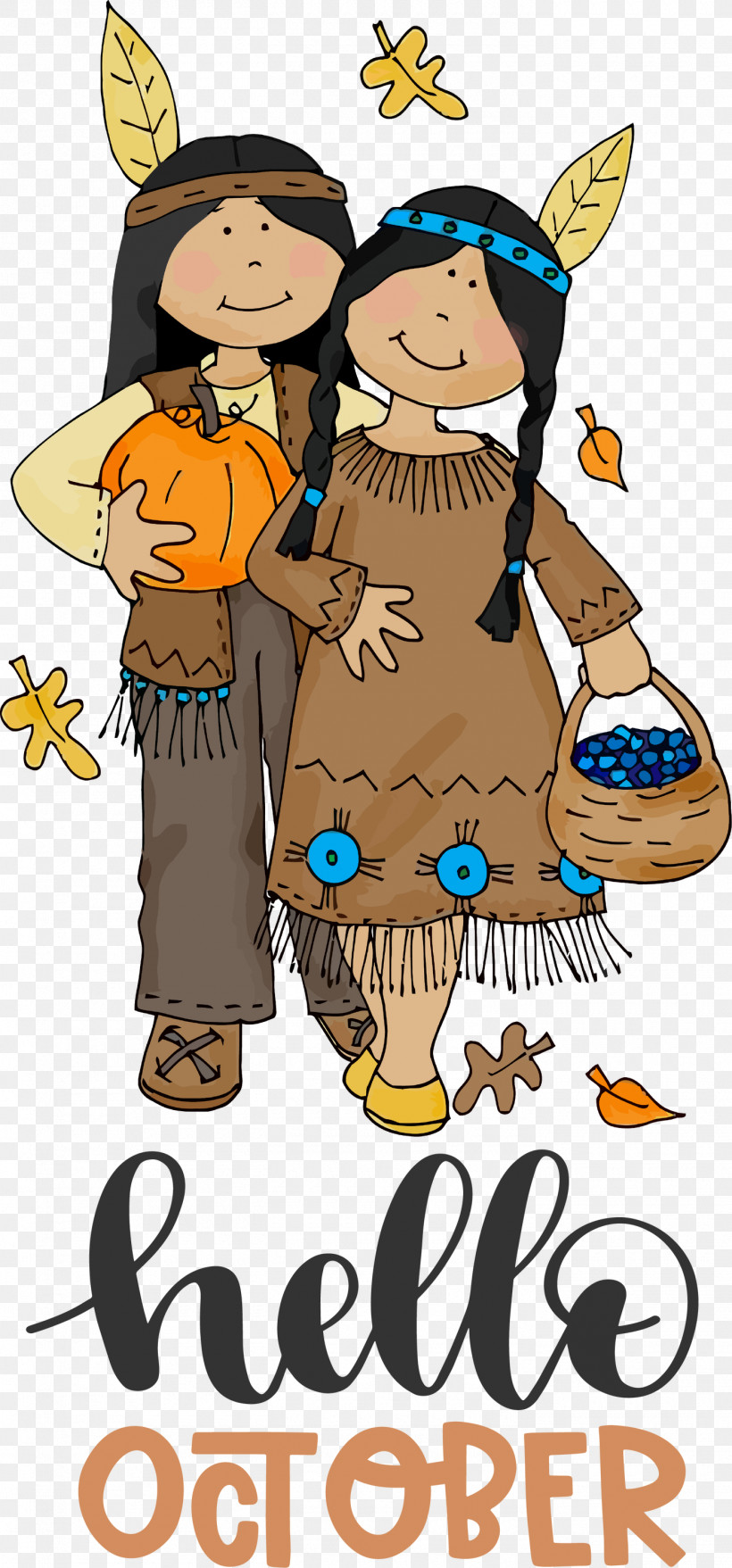 Hello October Autumn, PNG, 1400x3000px, Hello October, American Indian Group, Animation, Autumn, Cartoon Download Free