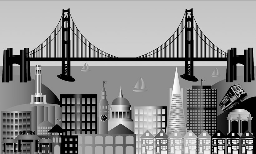 San Francisco Skyline Royalty-free Stock Photography, PNG, 1222x736px, San Francisco, Architecture, Black And White, Building, City Download Free