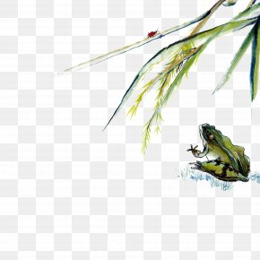 Frog Predator - Ink Wash Painting Chinese Painting Shan Shui PNG