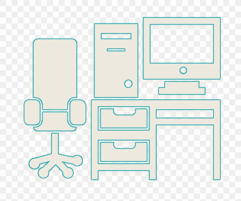 Studio Desk With Table Chair Computer Tower And Monitor Icon Desk Icon House Things Icon, PNG, 1262x1056px, Desk Icon, Ahmedabad, Computer Icon, Consumer, Consumer Electronics Download Free