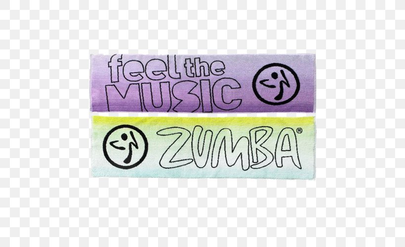 Towel Clothing Zumba Rectangle Font, PNG, 500x500px, Towel, Brand, Clothing, Computer Font, Dance Download Free