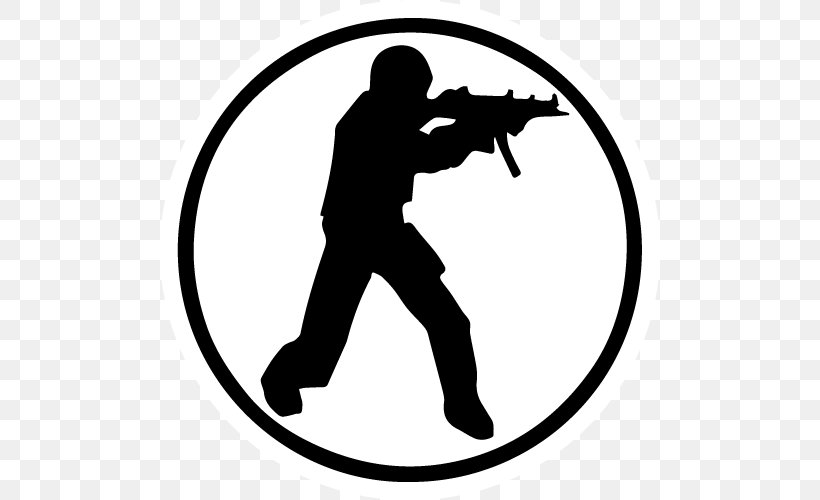 Counter-Strike: Global Offensive Counter-Strike: Source Counter-Strike: Condition Zero Counter-Strike 1.6 Logo, PNG, 500x500px, Counterstrike Global Offensive, Area, Artwork, Black, Black And White Download Free