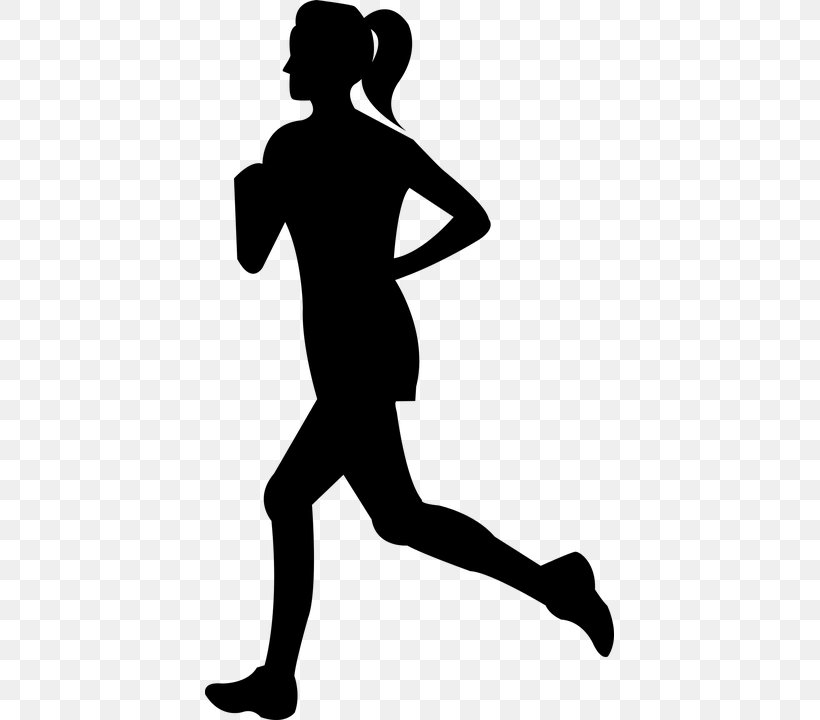 Running Silhouette Clip Art, PNG, 409x720px, Running, Arm, Black, Black And White, Drawing Download Free