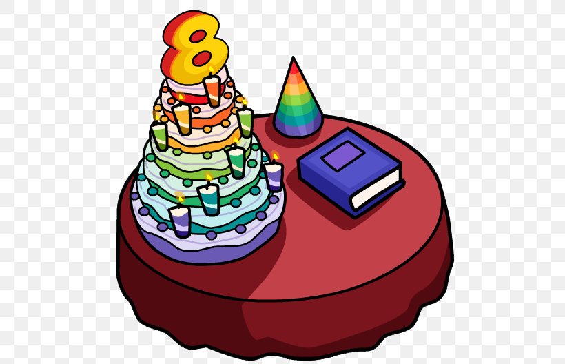 Club Penguin Birthday Cake Wedding Cake Party Anniversary, PNG, 524x528px, Club Penguin, Anniversary, Artwork, Birthday, Birthday Cake Download Free