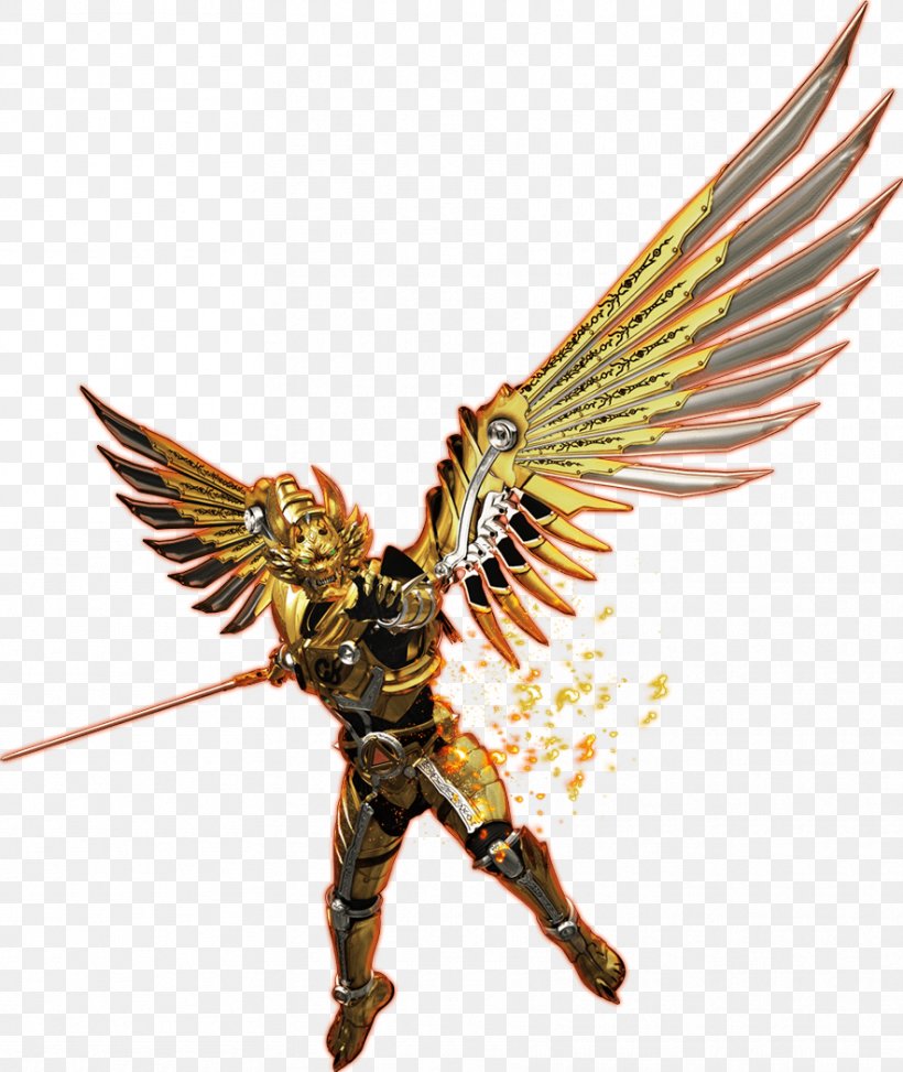 Kouga Saezima Golden Knight Garo CR牙狼 Sansei R&D Pachinko, PNG, 884x1050px, Golden Knight Garo, Bird, Falcon, Fandom, Feather Download Free