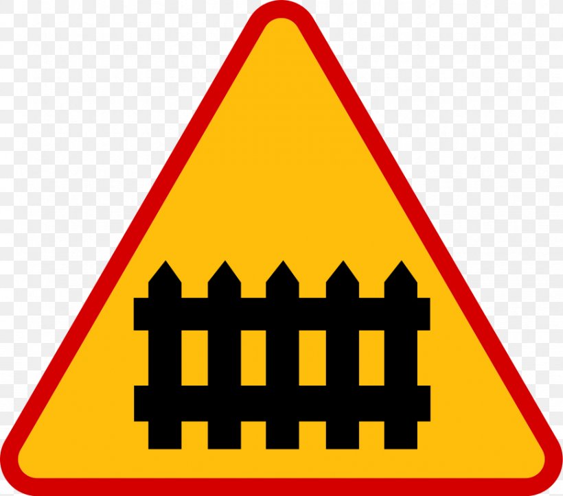 Rail Transport Level Crossing Road Intersection Sign, PNG, 870x768px, Rail Transport, Advarselstrekant, Area, Baanvak, Carriageway Download Free