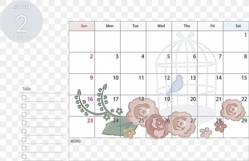 February 2020 Calendar February 2020 Printable Calendar 2020 Calendar, PNG, 3000x1943px, 2020 Calendar, February 2020 Calendar, February 2020 Printable Calendar, Line, Paper Download Free