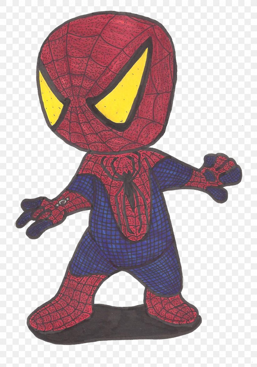 Spider-Man In Television Drawing Cartoon Sketch, PNG, 965x1379px, Watercolor, Cartoon, Flower, Frame, Heart Download Free