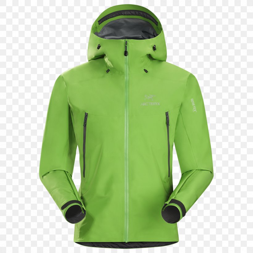Hoodie Arc'teryx Jacket Gore-Tex Clothing, PNG, 1000x1000px, Hoodie, Clothing, Factory Outlet Shop, Goretex, Green Download Free