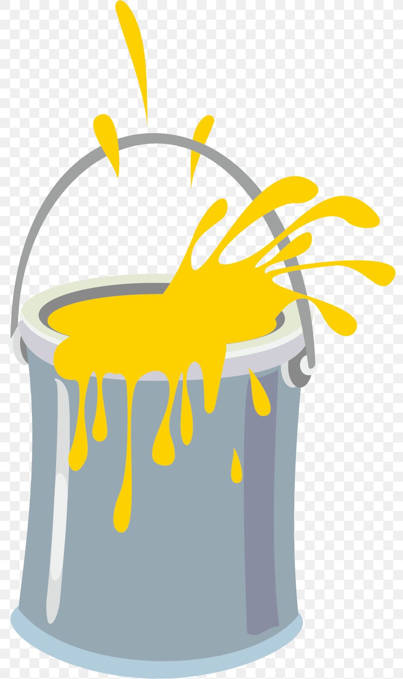 Paint Bucket Yellow Clip Art, PNG, 790x1382px, Paint, Area, Brush, Bucket, Color Download Free