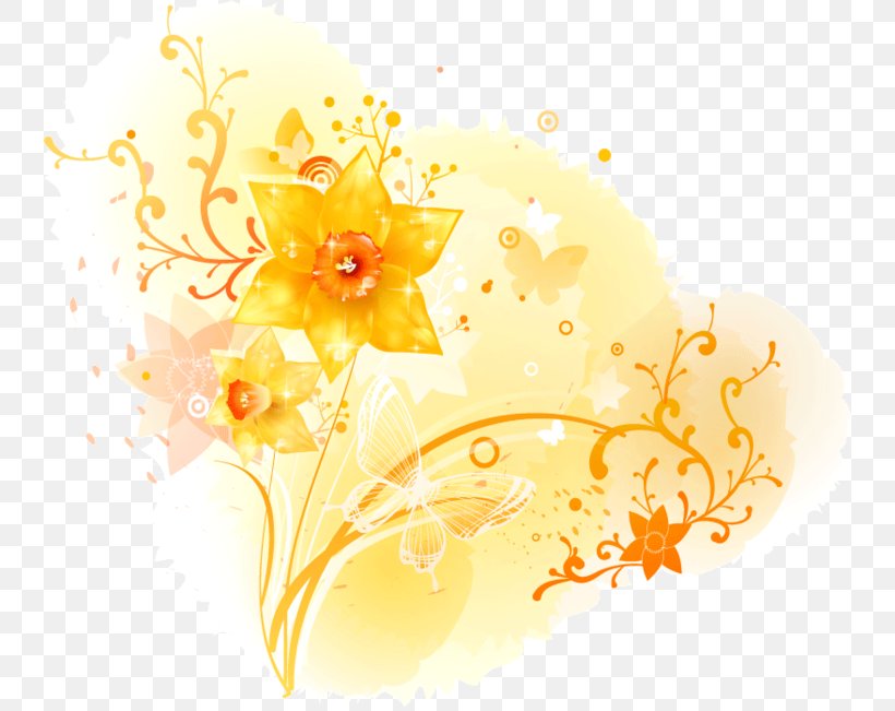 Illustrations Background, PNG, 740x651px, Flower, Yellow Download Free