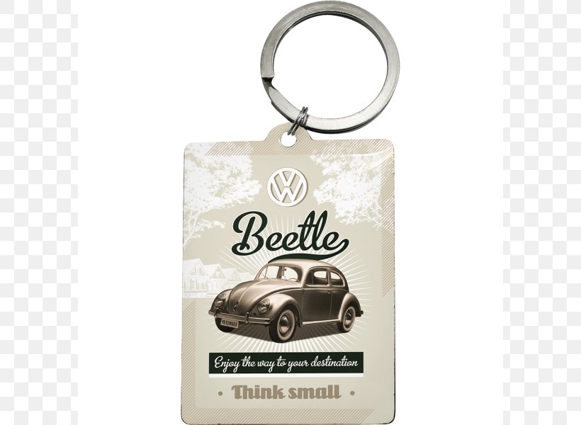 Volkswagen Beetle Car VW Beetle Enjoy The Ride... Metal Sign (NA 2015) Volkswagen Transporter, PNG, 600x600px, Volkswagen Beetle, Brand, Car, Fashion Accessory, Key Chains Download Free