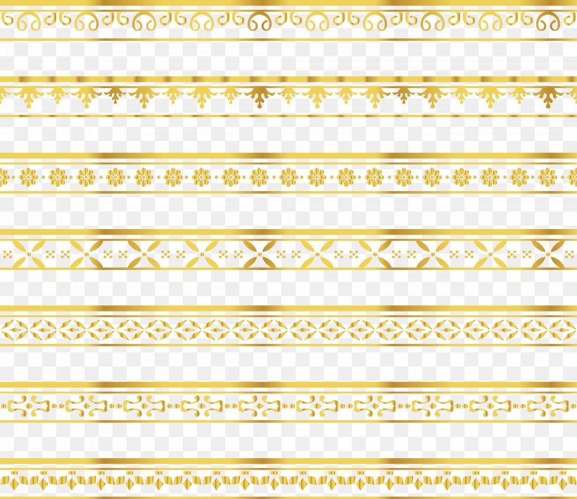 Delicate Gold Lace Border, PNG, 4167x3601px, Motif, Arabesque, Color, Creative Work, Drawing Download Free