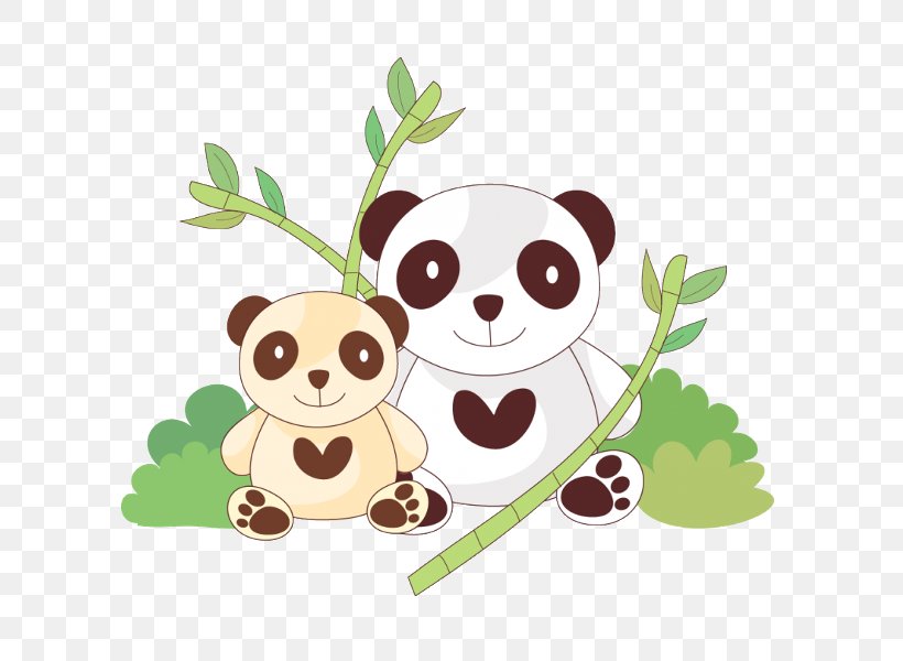 Giant Panda Sticker Wall Decal Bear, PNG, 600x600px, Watercolor, Cartoon, Flower, Frame, Heart Download Free