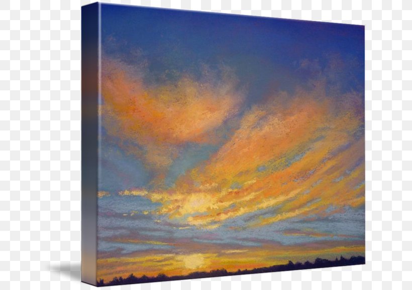 Painting Gallery Wrap Sunrise Acrylic Paint Horizon, PNG, 650x578px, Painting, Acrylic Paint, Acrylic Resin, Afterglow, Art Download Free