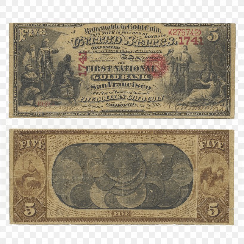 Banknote United States Of America National Gold Bank Note United States Fifty-dollar Bill, PNG, 1300x1300px, Banknote, Bank, Cash, Coin, Currency Download Free