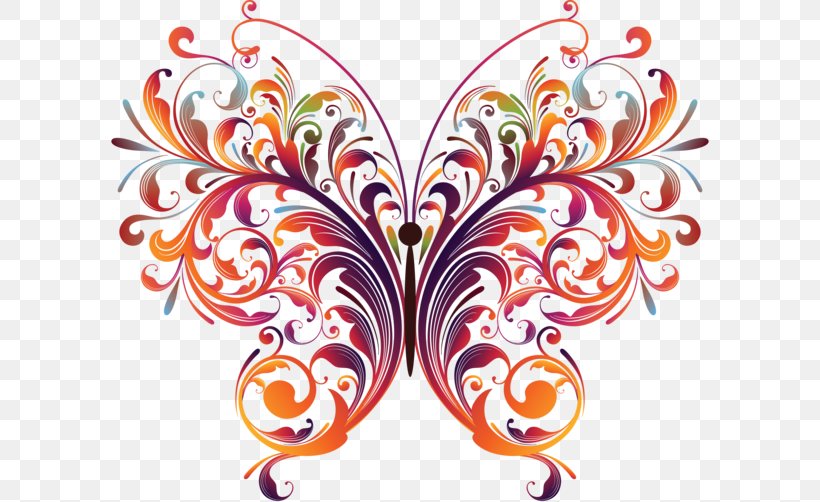 Butterfly Floral Design, PNG, 600x502px, Butterfly, Art, Artwork, Drawing, Floral Design Download Free