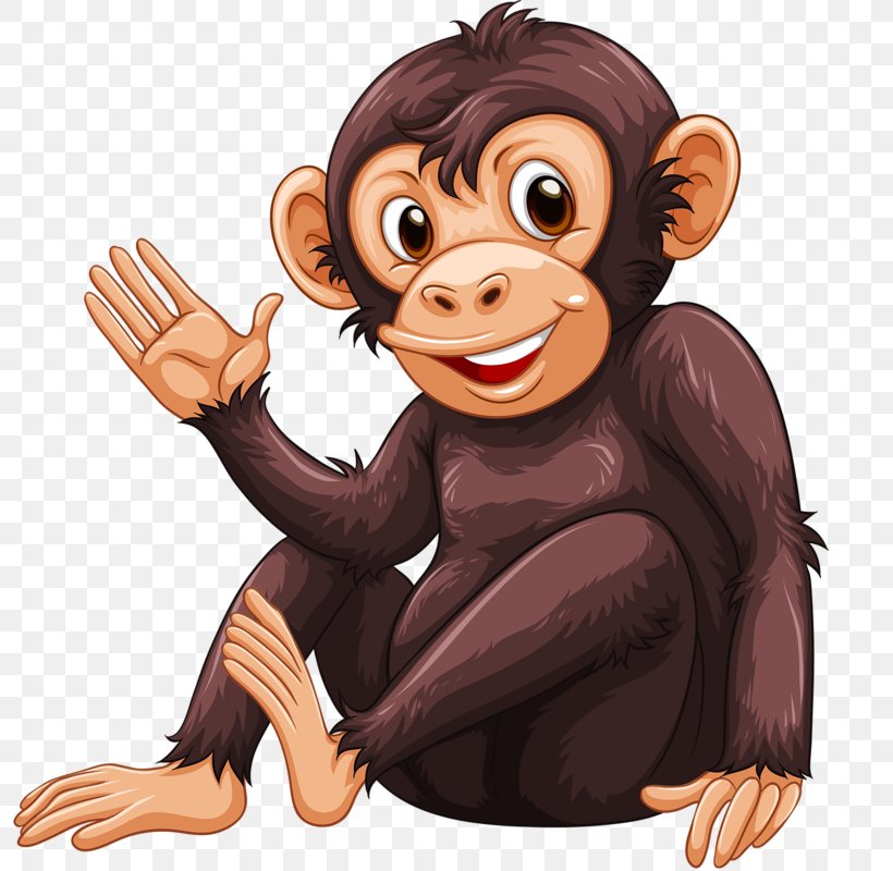 Chimpanzee Primate Ape Clip Art, PNG, 796x800px, Chimpanzee, Ape, Art, Cartoon, Common Chimpanzee Download Free
