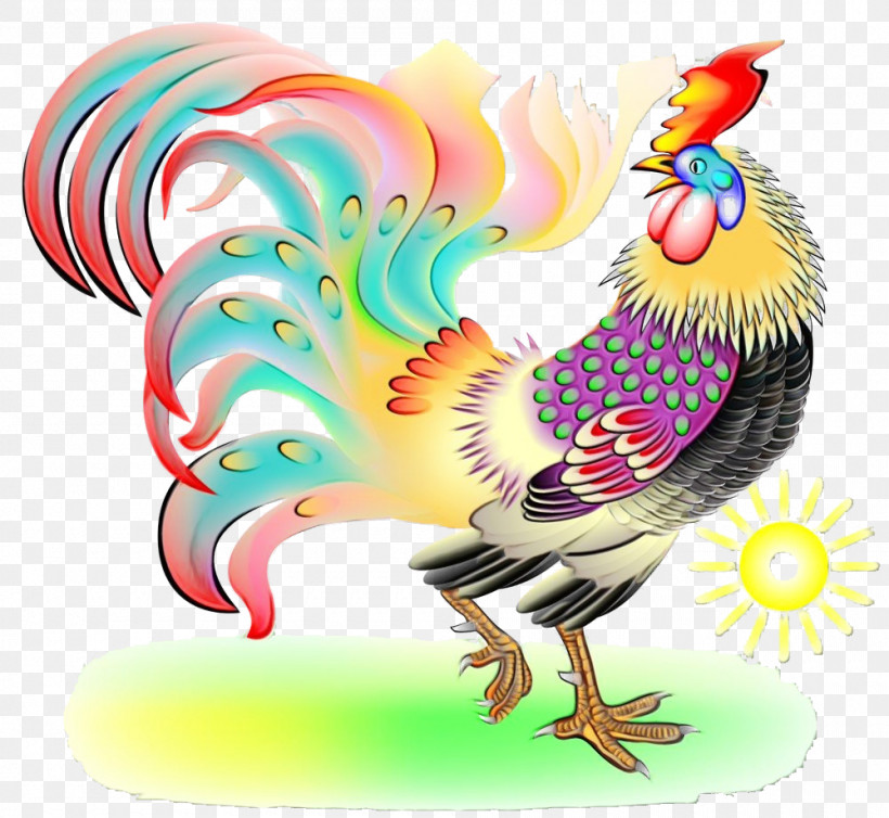Chicken Bird Rooster Cartoon Comb, PNG, 1000x920px, Watercolor, Beak, Bird, Cartoon, Chicken Download Free