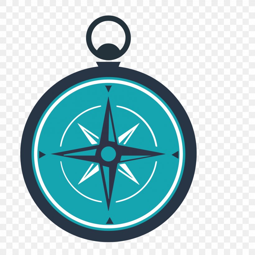 Compass Euclidean Vector, PNG, 1875x1875px, Compass, Aqua, Logo, Symbol Download Free