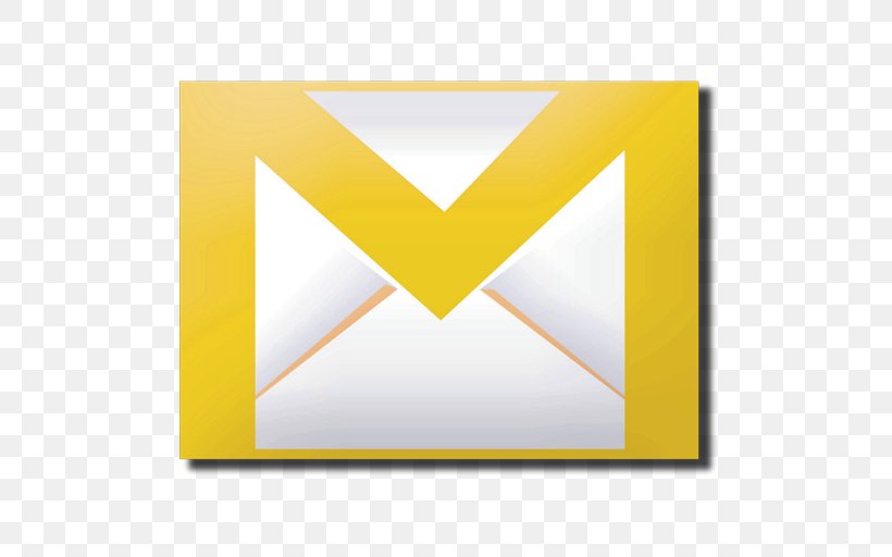 Line Triangle Gmail Font, PNG, 512x512px, Triangle, Gmail, Rectangle, Symbol, Yellow Download Free