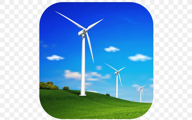 Wind Power Wind Turbine Renewable Energy Windmill, PNG, 512x512px, Wind Power, Ecosystem, Electric Generator, Energy, Field Download Free