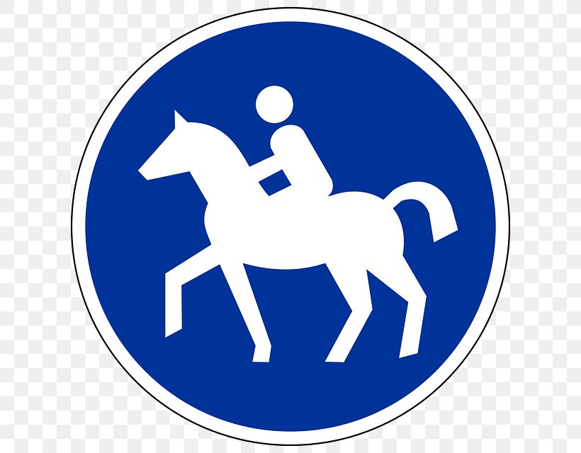 Traffic Sign Horse Equestrian Straßenverkehrs-Ordnung, PNG, 640x640px, Traffic Sign, Area, Blue, Campervans, Equestrian Download Free