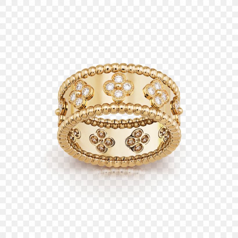 Van Cleef & Arpels Ring Gold Jewellery Diamond, PNG, 1024x1024px, Van Cleef Arpels, Bangle, Bracelet, Charms Pendants, Diamond Download Free