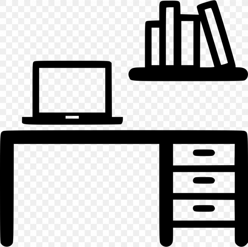 Computer Desk Office, PNG, 980x976px, Desk, Area, Black, Black And White, Communication Download Free
