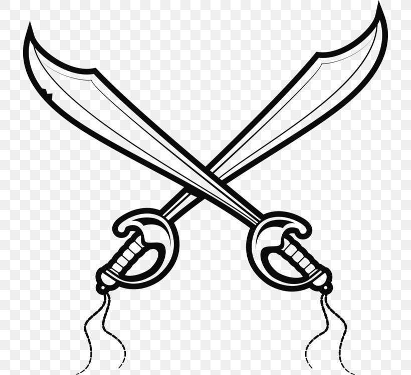 Cutlass Piracy Drawing Vector Graphics Sword, PNG, 728x750px, Cutlass, Art, Blackandwhite, Cold Weapon, Coloring Book Download Free