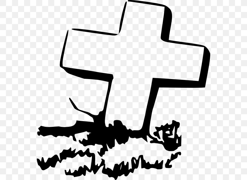 Headstone Grave Cross Cemetery Clip Art, PNG, 576x599px, Headstone, Black, Black And White, Cemetery, Christian Cross Download Free