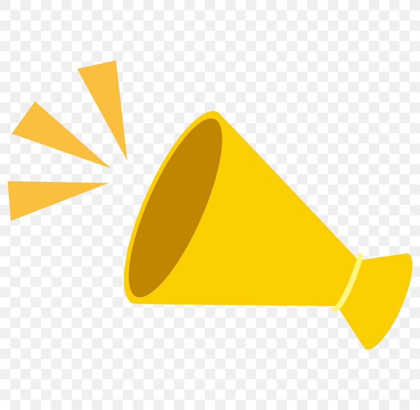 Megaphone Yellow Illustrator Text, PNG, 800x800px, Megaphone, Color, Cone, Food, Green Download Free