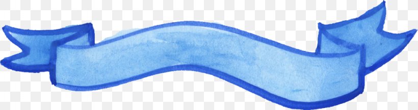 Blue Ribbon Watercolor Painting Image, PNG, 1024x270px, Blue, Area, Banner, Blue Ribbon, Green Download Free