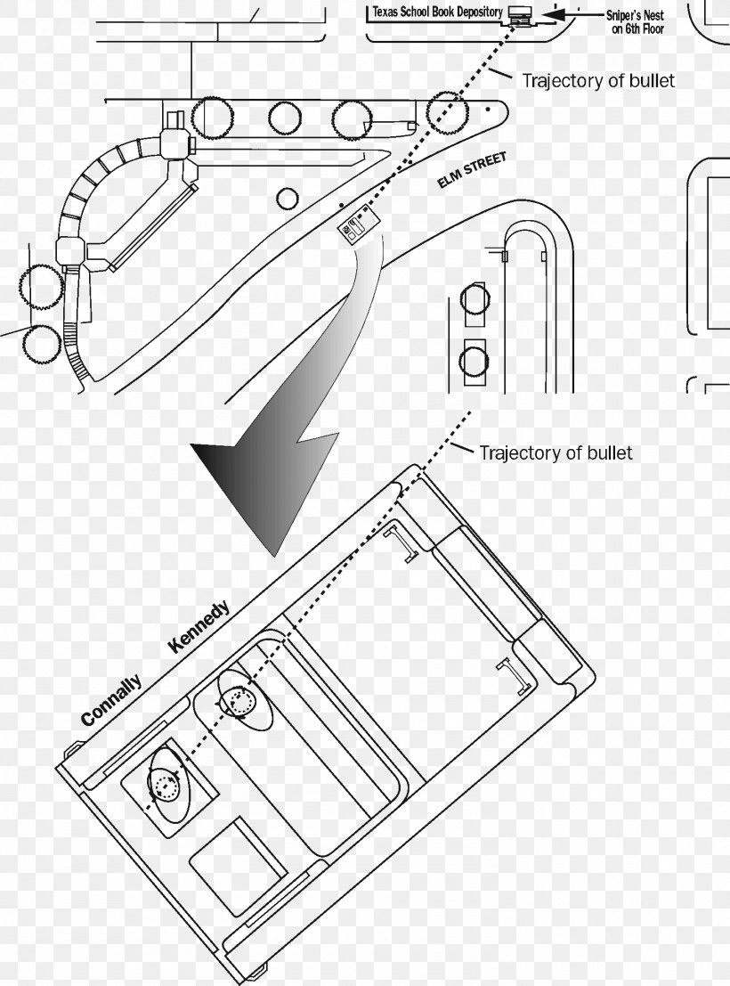 Dealey Plaza Technical Drawing Building Information Skepticism, PNG, 1500x2025px, Technical Drawing, Area, Artwork, Auto Part, Black And White Download Free